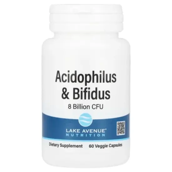 Lake Avenue Nutrition Acidophilus and Bifidus, Probiotic Blend, 8 Billion CFU, 60 Veggie Capsules image {3}