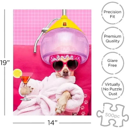 Aquarius Puzzles Dog Spa 500 Piece Jigsaw Puzzle image {1}