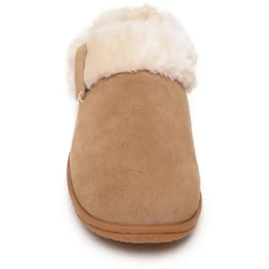 Minnetonka Women's Suede Camp Collar Scuff Slide Slippers image {1}