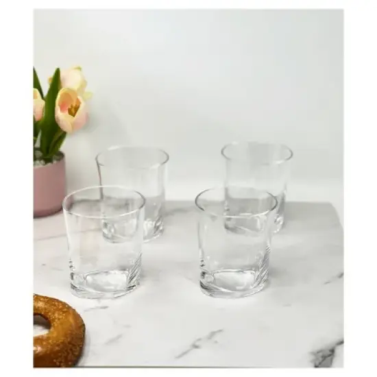 Oval Halo Tritan Glasses Drinking Set of 4 DOF (12oz), Plastic Drinking Glasses, BPA Free Cocktail Glasses, Drinkware Set, Plastic Water Tumblers image {2}