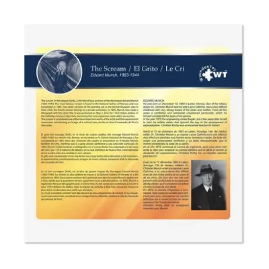 Wuundentoy Gold Edition: The Scream Jigsaw Puzzle - 1000pc image {4}