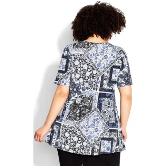 Women's Plus Size Luv Pleat Front Tunic  - Milesaway | EVANS image {1}