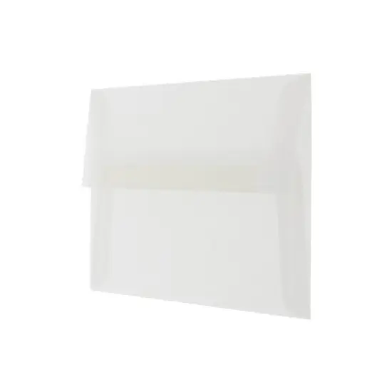 JAM Paper A6 Translucent Vellum Invitation Envelopes 4.75 x 6.5 Clear 25/Pack (13756) image {1}