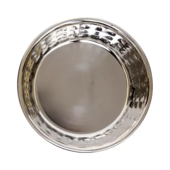 Country Living Set of 2 Hammered Stainless Steel Dog Bowls &ndash; Available in 2 Sizes & 4 Color Options image {6}