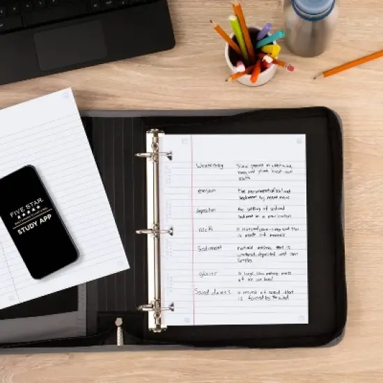 Five Star 80ct Wide Ruled Reinforced Filler Paper image {6}