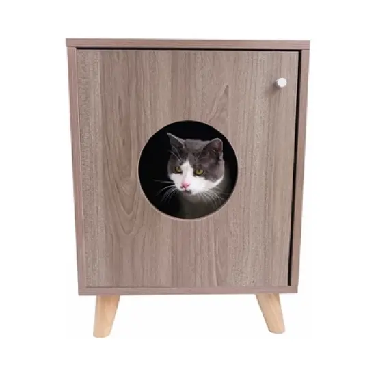 Midlee Hidden Cat Litter Box Furniture Enclosure image {1}