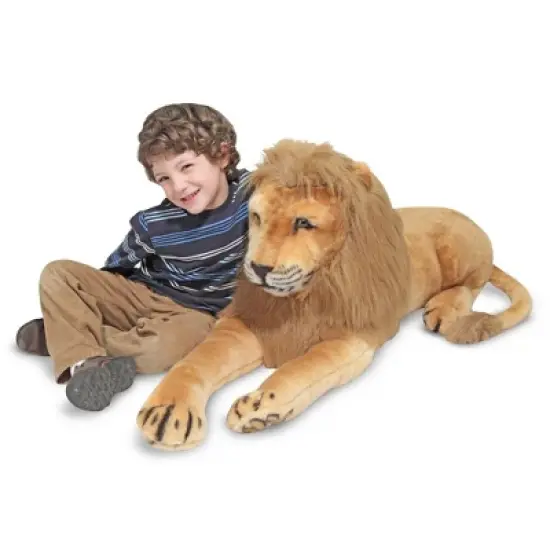Melissa & Doug Giant Lion - Lifelike Stuffed Animal image {1}