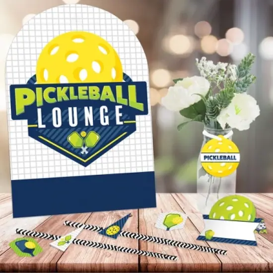 Big Dot of Happiness Let&rsquo;s Rally - Pickleball - DIY Birthday or Retirement Party Concession Signs - Snack Bar Decorations Kit - 50 Pieces image {1}