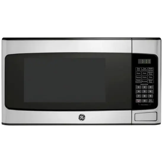GE 1.1 cu. ft. Countertop Microwave Oven 950 W Steel+2 Year Warranty & Oven Mitt image {2}