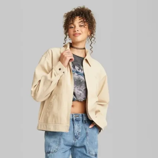 Women's Boxy Zip-Up Cord Jacket - Wild Fable&trade; image {1}