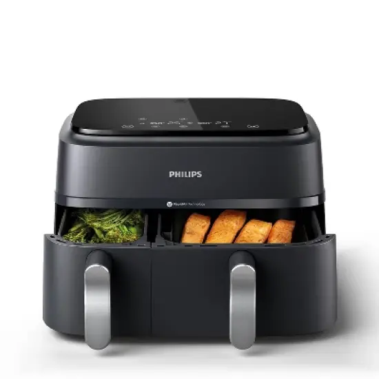Philips 3000 Series 9.5qt Dual Basket Air Fryer Black image {1}