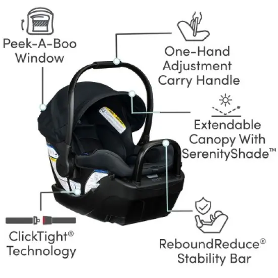 BOB Gear Wayfinder Travel System - Infant Car Seat and Stroller Combo - Nightfall image {3}