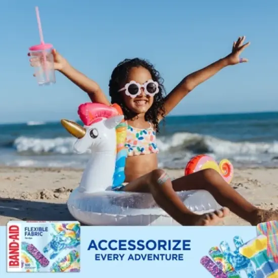 Band-Aid Brand Adhesive Flexible Fabric Tie Dye Bandages - 100ct image {6}