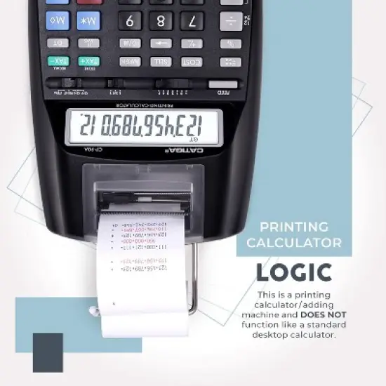 CATIGA 2025 Printing Calculator, 10-Key Adding Machine, Desktop Office with Paper Roll, Accounting & Finance, Business Use image {2}