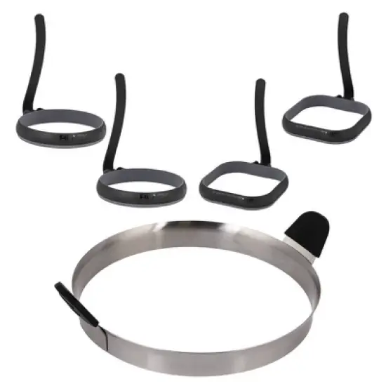 Blackstone Stainless Steel Omelette and Egg Rings: Dishwasher-Safe, Heat-Resistant, Grill Cookware Set image {7}