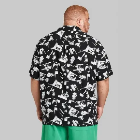 Men's Short Sleeve Button-Down Shirt - Original Use&trade; Black/White image {2}