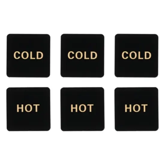 Unique Bargains Acrylic Self-Adhesive Decor Faucets Sinks Hot/Cold Water Label image {4}