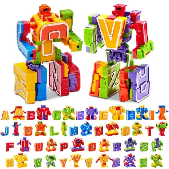 10/26Pcs Alphabet Robots Toy or Number Robot Toys Toddlers Preschool Math Letters Learning Educational Toy Xmas Birthday Gifts for Kids Age 2 3 4 5 6 image {9}