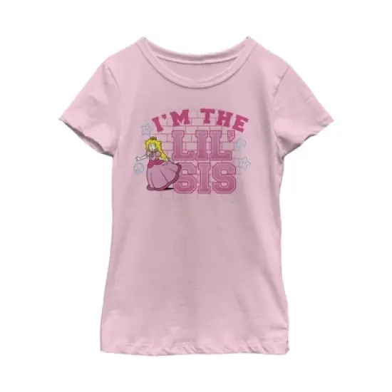 Girl's Nintendo Princess Peach Lil' Sis T-Shirt image {2}