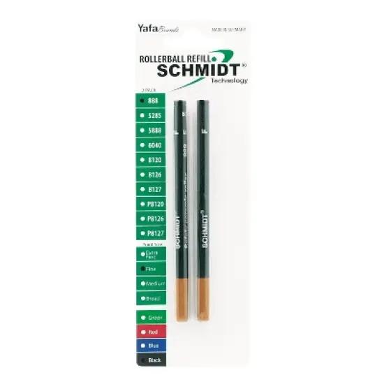 Schmidt Ink Schmidt 888 Safety Ceramic Rollerball Plastic Tube Refill Fits Universal Pens Fine Black image {5}