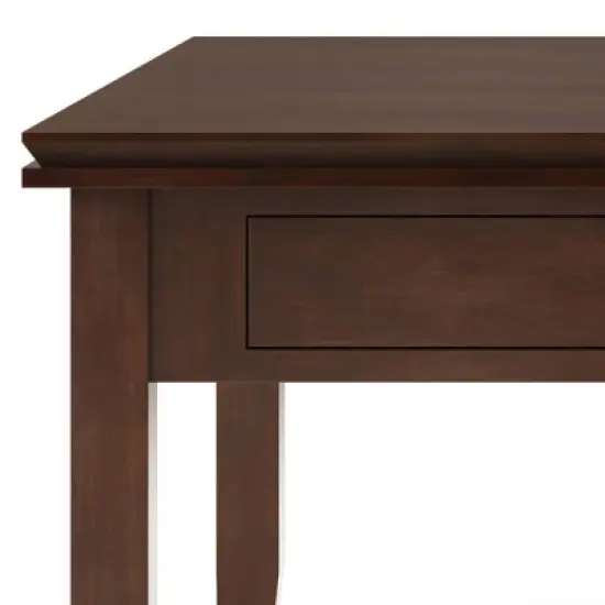 Stratford Square Coffee Table Russet Brown - Wyndenhall: Storage, 2 Drawers, Transitional Style, Pine & Plywood image {8}