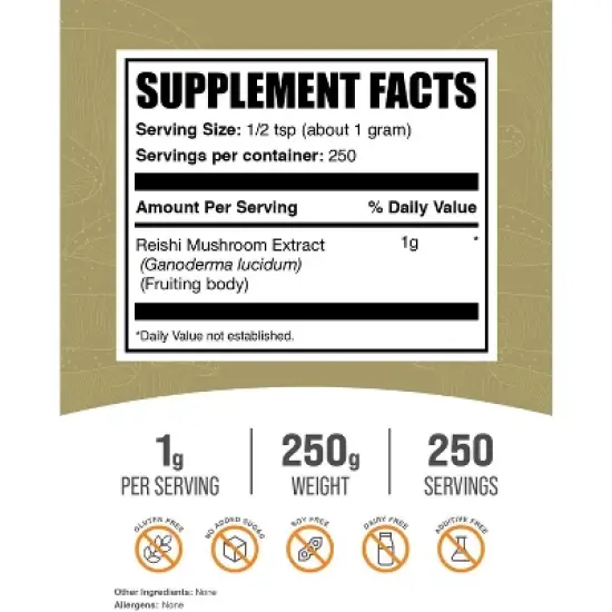 BulkSupplements Reishi Mushroom Extract Powder image {1}