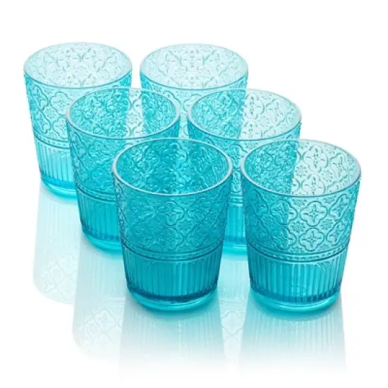 Certified International (Set of 6) 16oz Acrylic Dof Glasses Victoria image {7}