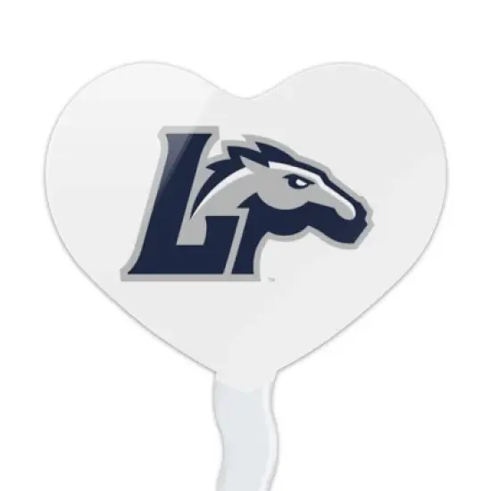 Longwood Secondary Logo Heart Love Cupcake Picks Toppers Decoration Set of 6 image {1}