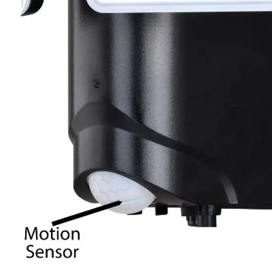 VAXCEL Sodo Plug-In Black Integrated LED Motion Sensor Dusk to Dawn Outdoor Security Flood Light image {4}