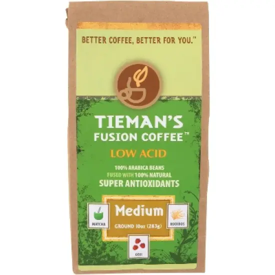 Tieman&rsquo;s Fusion Coffee Ground Medium Roast Fusion - Case of 6 - 10 oz image {1}