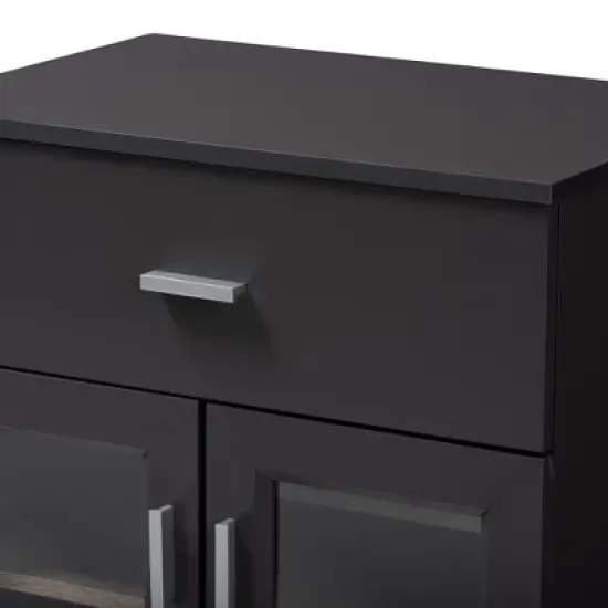 Jonas Oak Finished Kitchen Cabinet Gray/Brown - Baxton Studio image {7}