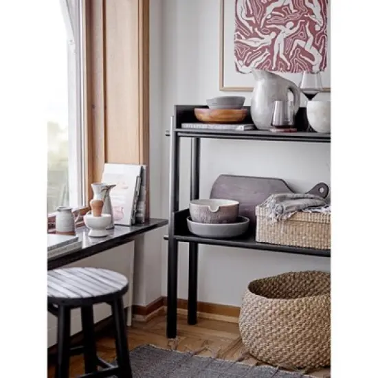 Storied Home Neutral Reactive Glaze Stoneware Pitcher image {3}