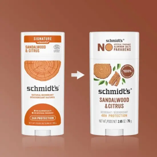 Schmidt's Natural Solid Deodorant - Sandalwood & Citrus - Aluminum-Free 2.65oz image {7}