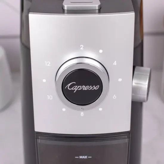 Capresso Coffee Disk Burr Grinder Grind Select &ndash; Black/Silver 597.04": 15 Settings, Espresso & Coffee Bean Grinder image {9}