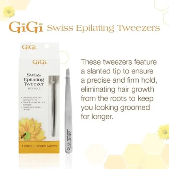 Gigi Swiss Epilating Tweezer - Slanted (PACK OF 2) image {1}