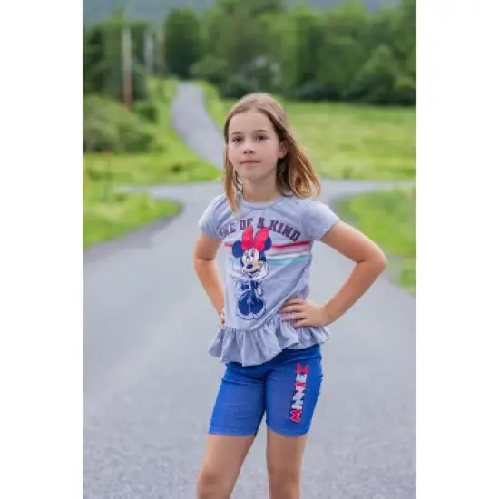 Mickey Mouse & Friends Minnie Mouse Baby Girls Graphic T-Shirts and Bike Shorts Infant image {1}