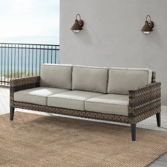 Prescott Outdoor Wicker Sofa - Crosley
 image {1}