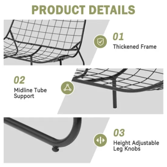 Crestlive Products Outdoor Loveseat 2 Seater , All-Weather Boho Rattan Outdoor Couch with Soft Cushion for Balcony, Poolside, Backyard, Porch image {7}