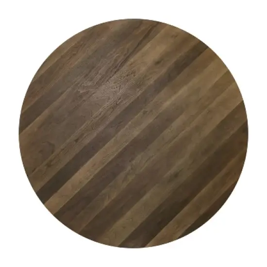 5pc Raven Transitional Round Dining Table Set Walnut/Dark Chocolate - HOMES: Inside + Out image {4}