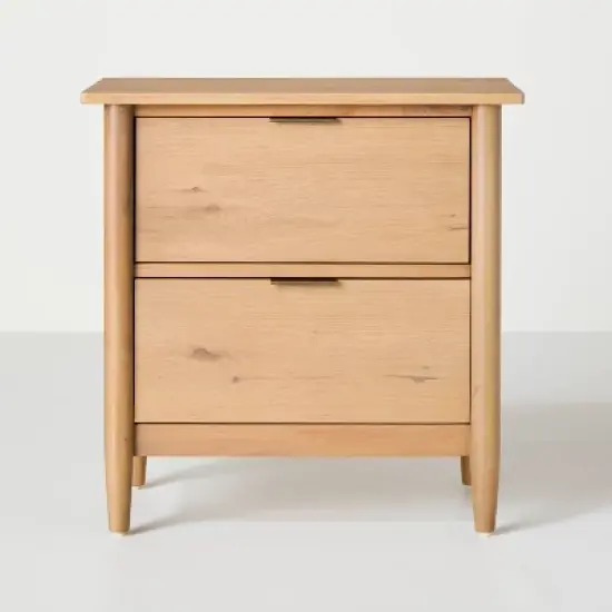 2-Drawer Wood Nightstand - Hearth & Hand&trade; with Magnolia image {2}