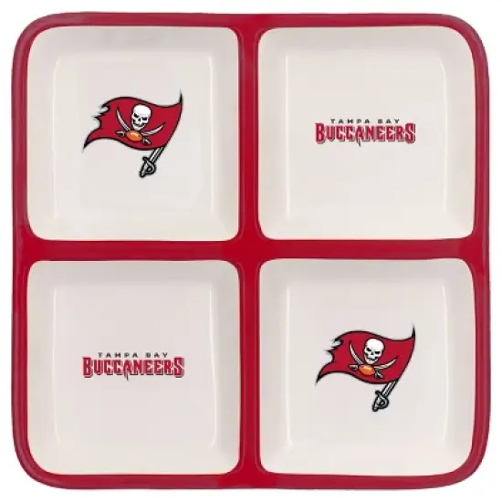 NFL Tampa Bay Buccaneers 4-Section Square Tray image {2}