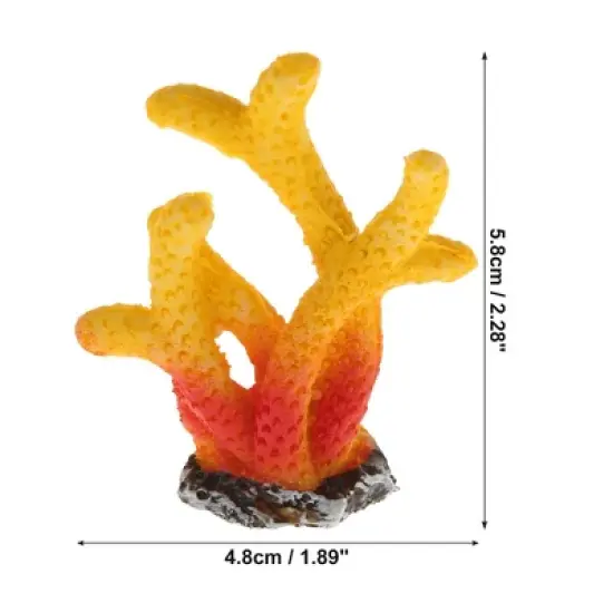 Unique Bargains Aquarium Decorations Reef Decor Mini Faux Coral 1.89"x2.28" image {3}