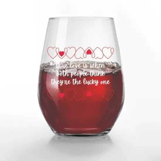 Creative Products True Love Lucky Ones Stemless Wine Glass image {1}