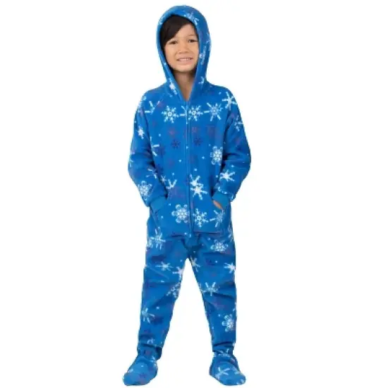 Footed Pajamas - Its A Snow Day Toddler Hoodie Fleece Onesie image {2}