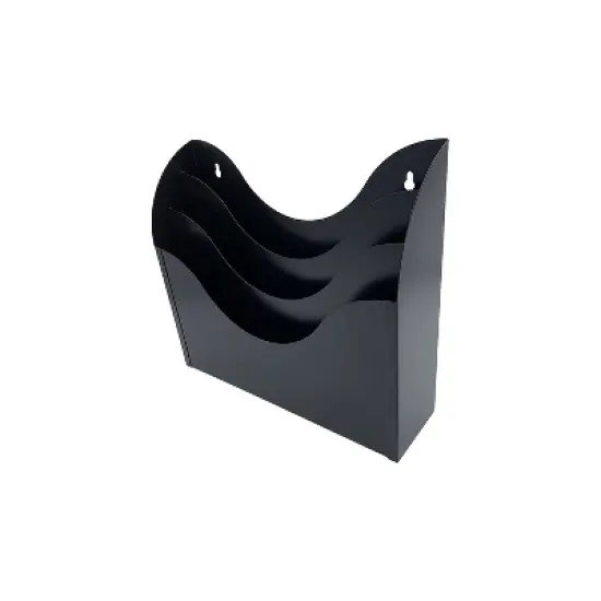 Huron 3-Compartment Steel Wall Sorter Black (HASZ0184) image {2}