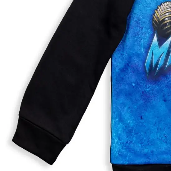 Monster Jam Trucks Megalodon Toddler Boys Fleece Raglan Hoodie Black/Blue  image {3}