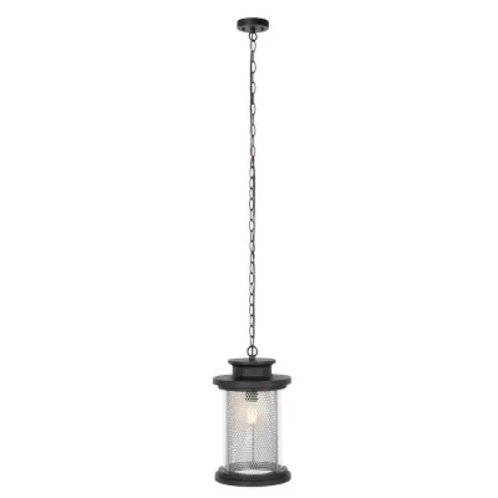 Queren 9.25" Outdoor Pendant - PLT7025 - Black - Safavieh image {1}