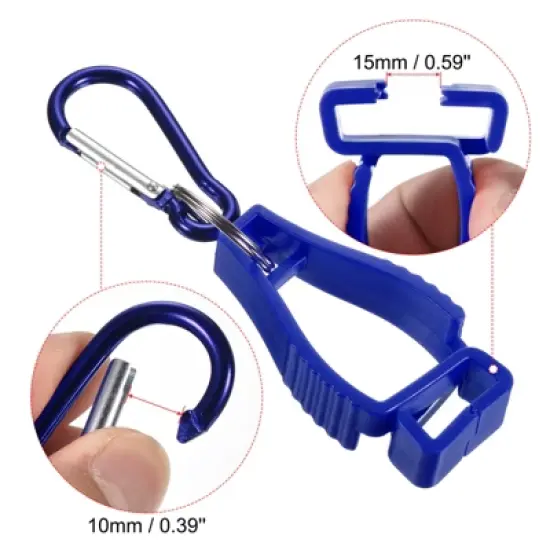 Unique Bargains Glove Keeper Gloves Grabber Clips Prevent Losing Hook Holder for Glasses Helmets image {2}