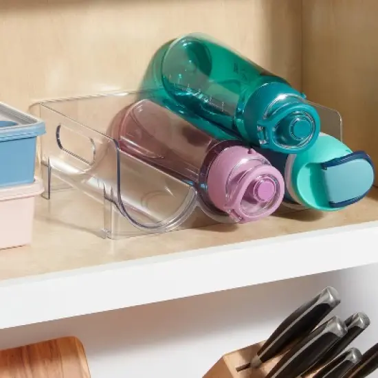 Plastic Hydration Bottle Storage Clear - Brightroom&trade;: Stackable Water Bottle Organizer, Kitchen Glassware Storage image {1}