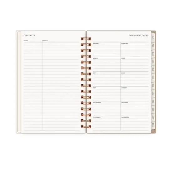 Morris & Co. by Blue Sky 5"x8" 2026&nbsp;Daily/Monthly Wirebound Planner Printed Standen Lily Peach image {8}